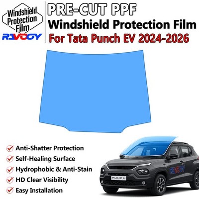 PreCut Front Windshield Protection Film For Tata Punch EV 2024-2026