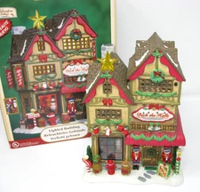 Lemax Deck The Halls Christmas Shop Lighted Building #15212 *RETIRED 2016* box