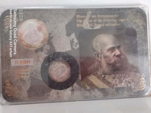 WW1 Central Powers Austria-HungaryCoin SetSilver 1Corona1915&Commemorative Medal