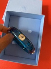 Swarovski Blue Dulcis Bangle Size M Medium Vibrant Crystal 5714390 NEW In Box💕