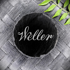 Weller Bourbon Whiskey Slate Coaster Brand New Handcrafted Laser Engraved Round