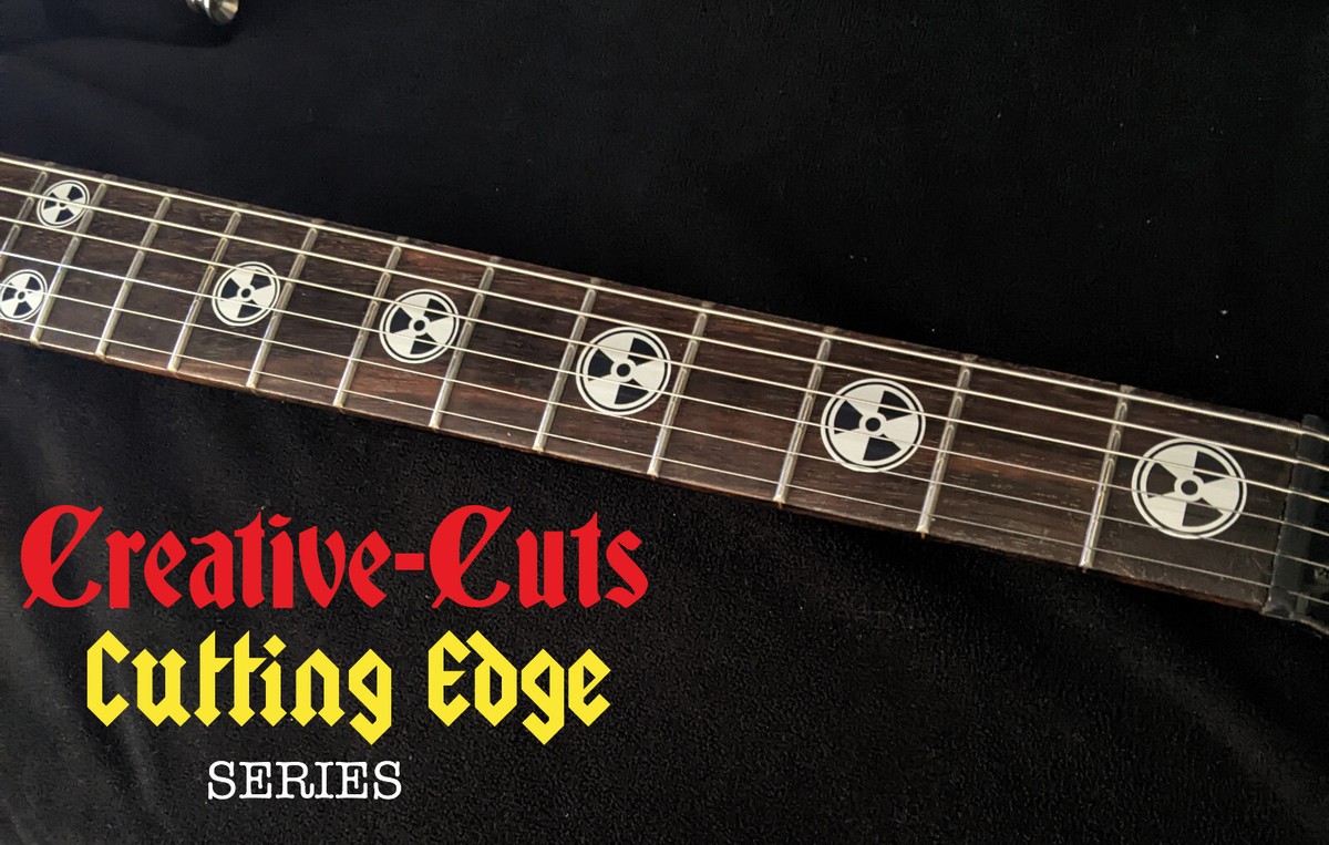 Adesivi Per Intarsio Tastiera Chitarra/basso - Logo Radiation Giallo/nero - Creative-Cuts