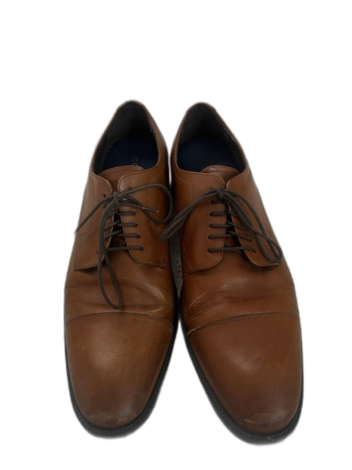 SAOLA Scarpa Oxford Cole Haan uomo 12M pelle moderna Essentials punta a cappuccio marrone LEGGI
