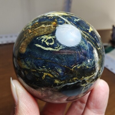 353g WOW! Natural Rare Pietrsite Crystal ball Quartz Sphere Healing