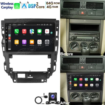 NHOPEEW Radio de coche 64 GB Android 15 Apple Carplay GPS Navi Bluetooth para VW Golf 4 Bora 1J