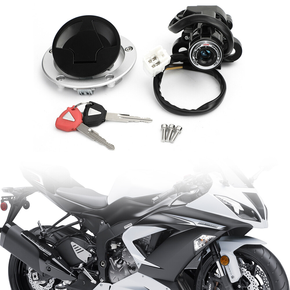 Ignition Switch Fuel Gas Cap Seat Lock Key Fits For Kawasaki