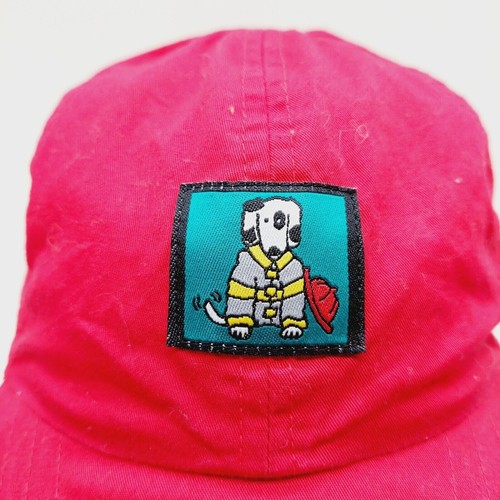 Gymboree Baseball Hat Red Plaid Reversible Fireman Dog Patch Size L / XL - Picture 3 of 11