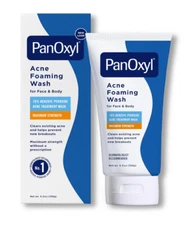 PanOxyl Acne Foaming Wash Benzoyl Peroxide 10%  Antimicrobial, 5.5 Oz