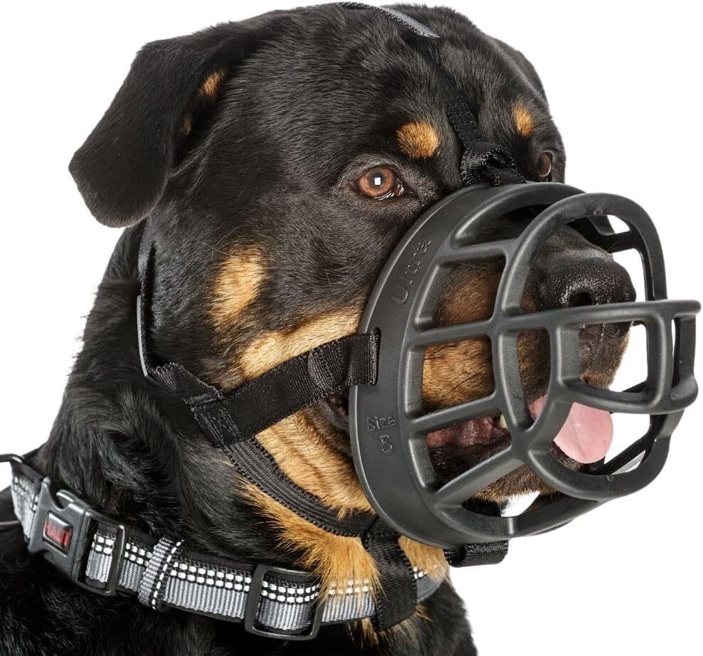 Baskerville Dog Ultra Muzzle Safe Comfortable Soft Plastic Black