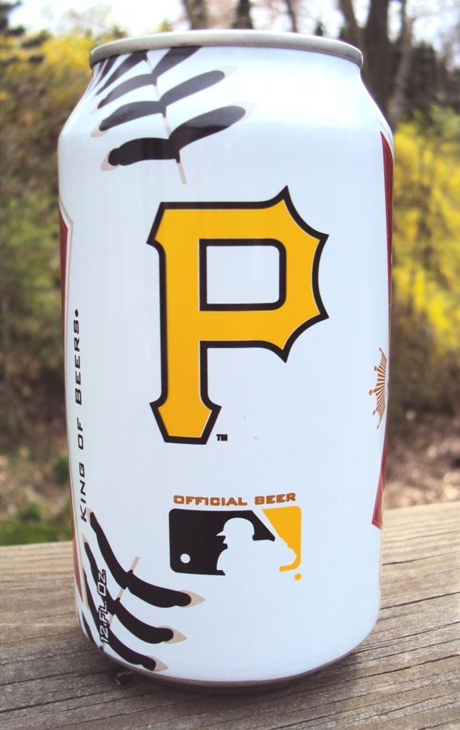 BUDWEISER / PITTSBURGH PIRATES 12 oz. beer can MLB / Beat 'em BUCS
