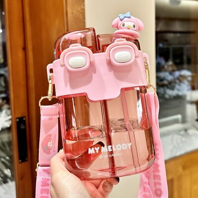 Sanrio My Melody Two Way Drinking Water Bottle W Strap Large