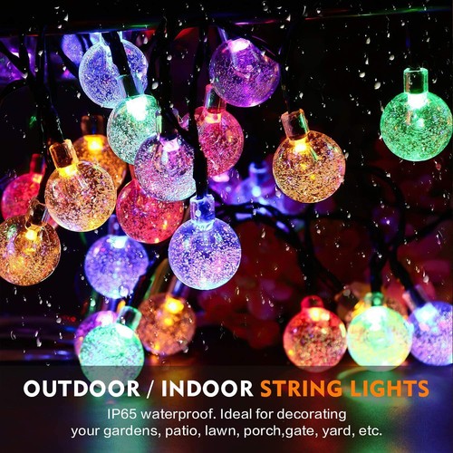Solar 30 LED String Lights Patio Party Yard Garden Wedding Waterproof Outdoor - Picture 5 of 18