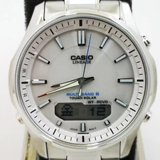 CASIO LINEAGE LCW-M100DE-7AJF White Silver Solar Atomic Men's Watch New in Box