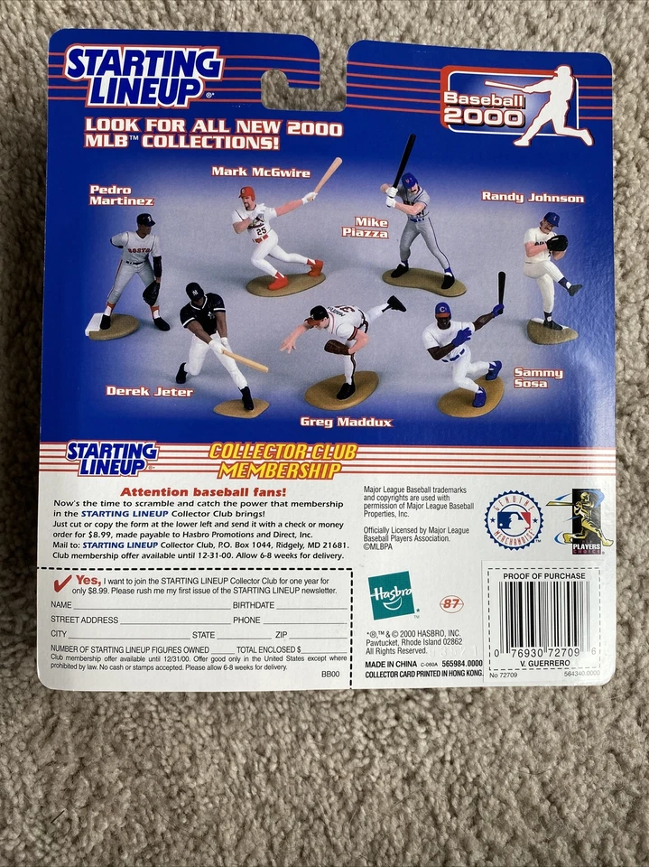 MLB alineación inicial 2000 con tarjeta Vladimir Guerrero Montreal Expos Foto 4 de 4