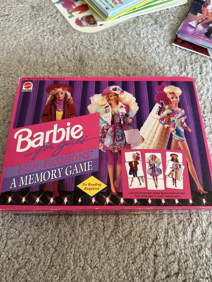 Mattel Barbie Fun Fashions A Memory Game Vintage 1992 Complete All Pieces - Image 2 of 4