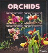 maldives 7208-7211 Feuille miniature neuf 2017 Orchidées