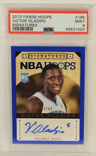 2013 Panini Hoops #185 Victor Oladipo Blue Auto #4/49 PSA 9 Rookie RC Magic Heat