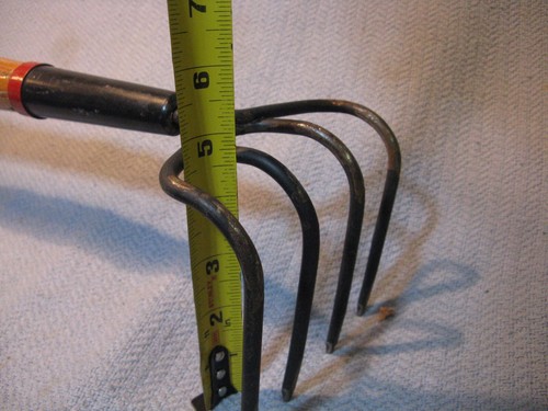Long Handle 4 Prong Cultivator 54" long Thick Ash wood Forged Head - Picture 9 of 9