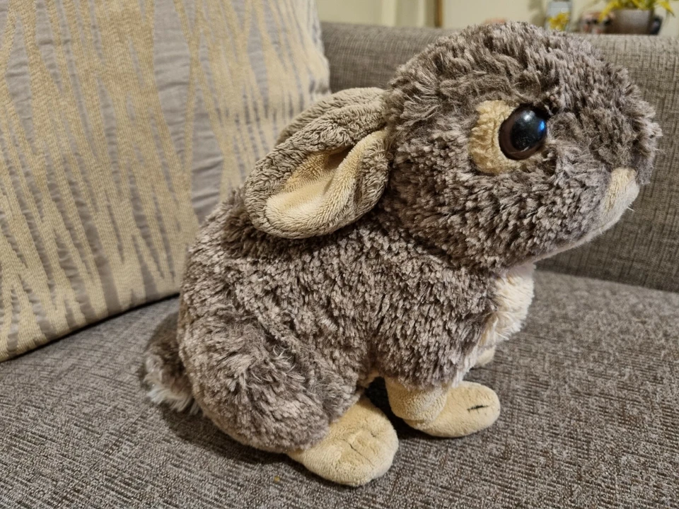 Cuddlekins Realist Baby Bunny Rabbit Plush Toy Wild Republic Speckled Brown 2014 - image 3 of 4