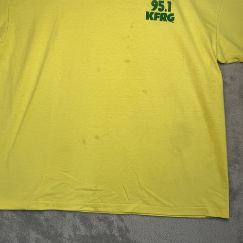 Vintage 90s Frog 95.1 KFRG Radio Station T-Shirt - Mens Size XL - Single Stitch - Picture 7 of 12