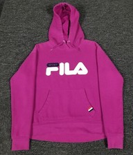 FILA Hoodie Womens Small Purple Sport Athletic Casual Hooded Pullover Sweatshirt