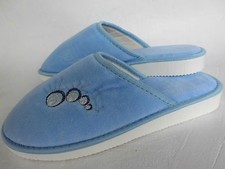 Hausschuhe - Latschen GR.38 *Super bequeme*leicht* BLAU Samt, EVA Sohlen