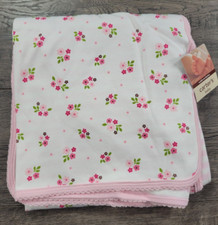 Baby Girl New Vintage Carter's Pink Floral Baby Blanket