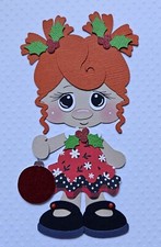 Ornament Girl Red Hair. Scrapbook, Card Making Paper Piecing