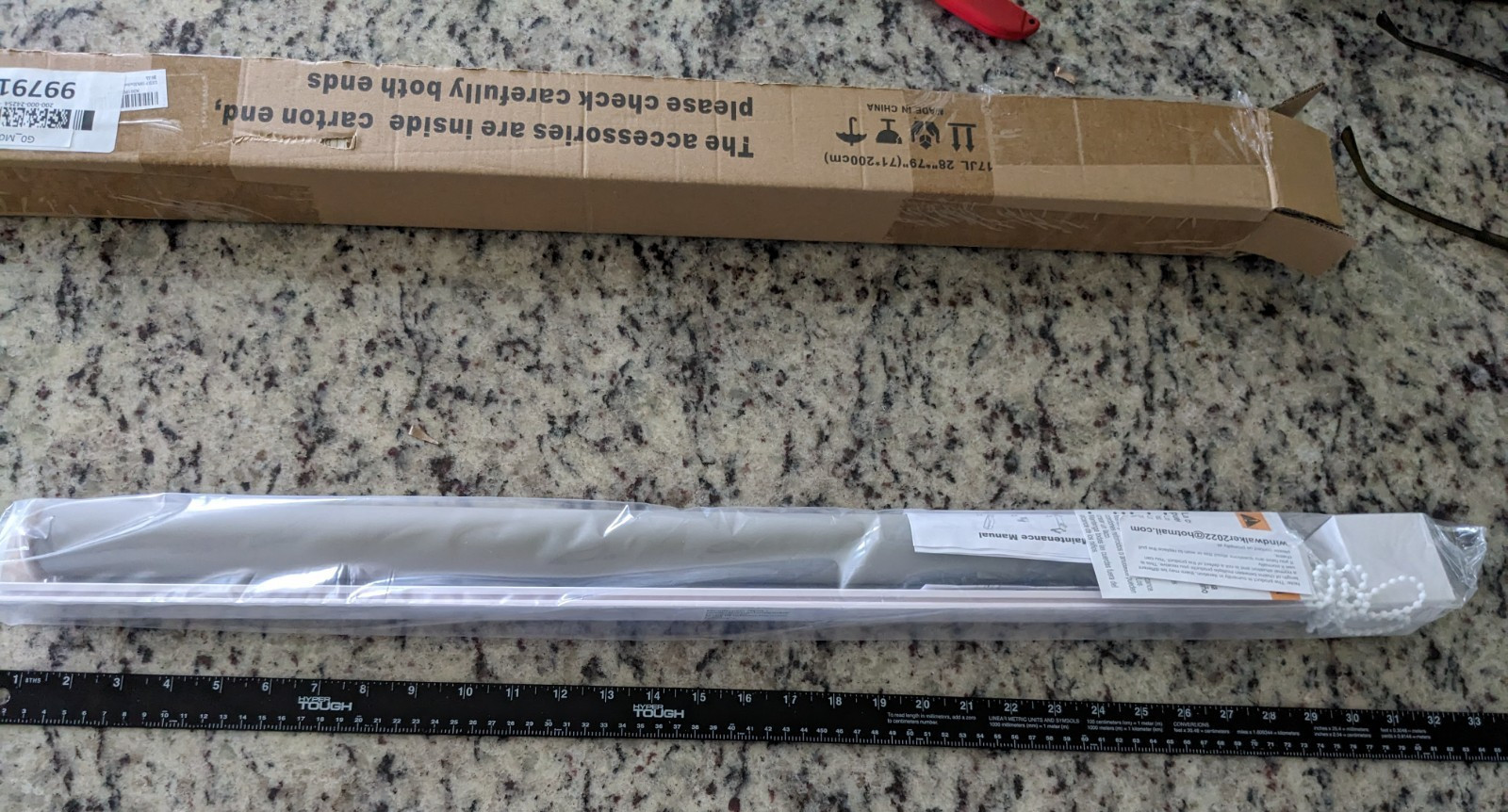 LUCKUP Roller Shade Blind 100% Blackout Waterproof 28x79 Grey Thermal UV Prot