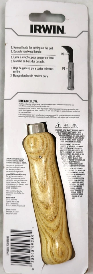 Irwin 7.5 In. Fixed Curved Blade Linoleum Carpet Pull Knife 1774108 - Image 3 of 4