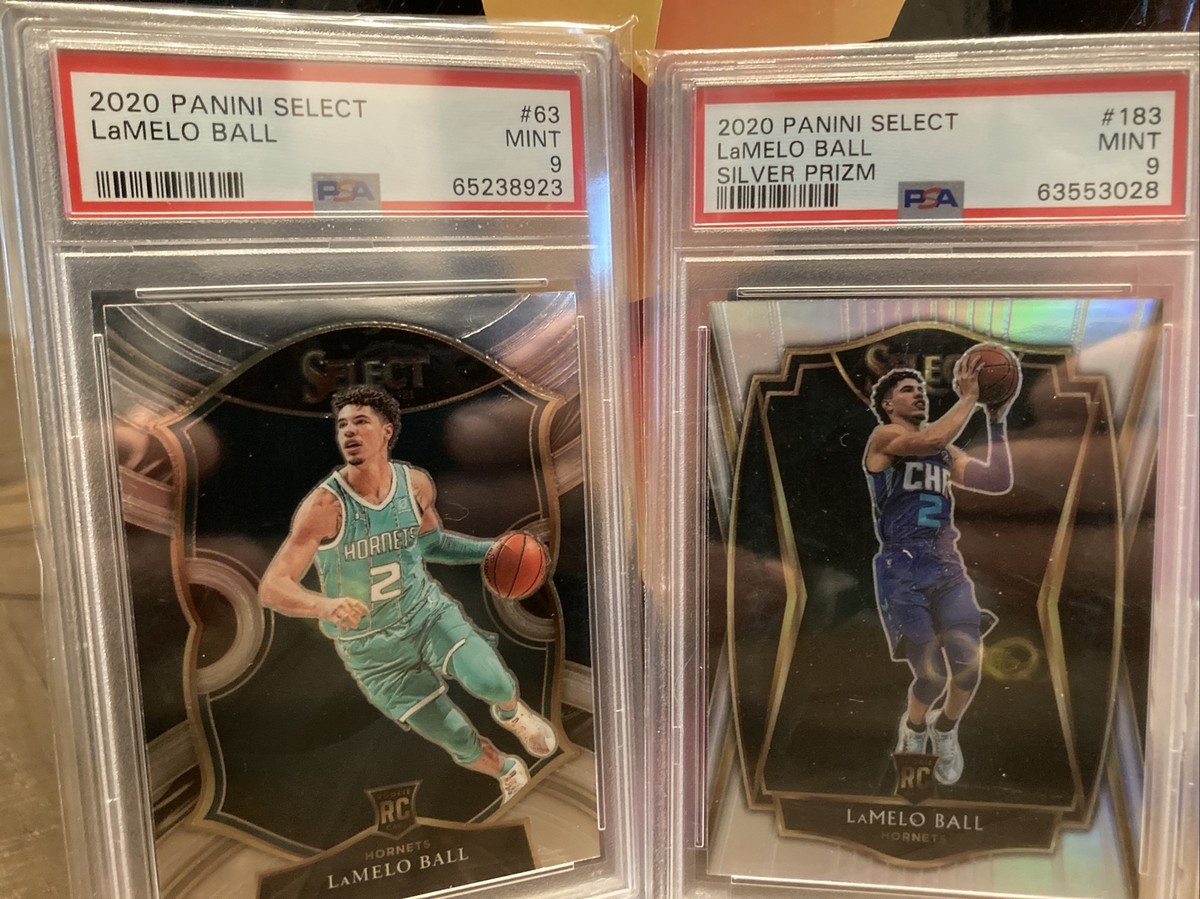 lamelo ball psa 9 rc lot select #63 and #183 silver prizm Premier