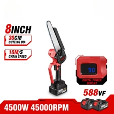 8 Inch Brushless Electric Saw Automatic Oiler Cordless Handheld Garden Chainsaw