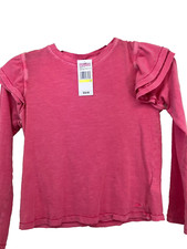 Vineyard Vines Kids Girls Pink Long Ruffle Sleeve Size Medium 12/14 