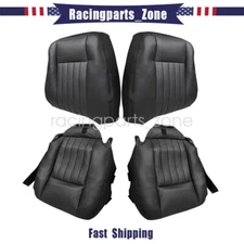 Front Both Side Bottom Top PERF Leather Seat Cover Black For 03-06 Navigator