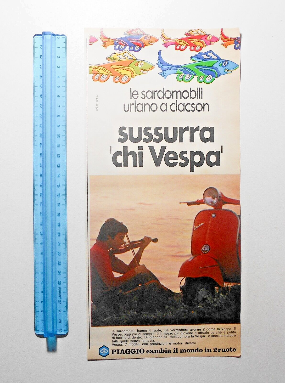 ADVERTISING ADVERTISING WERBUNG ITALIAN CLIPPING 1972 Piaggio Vespa 50 Special