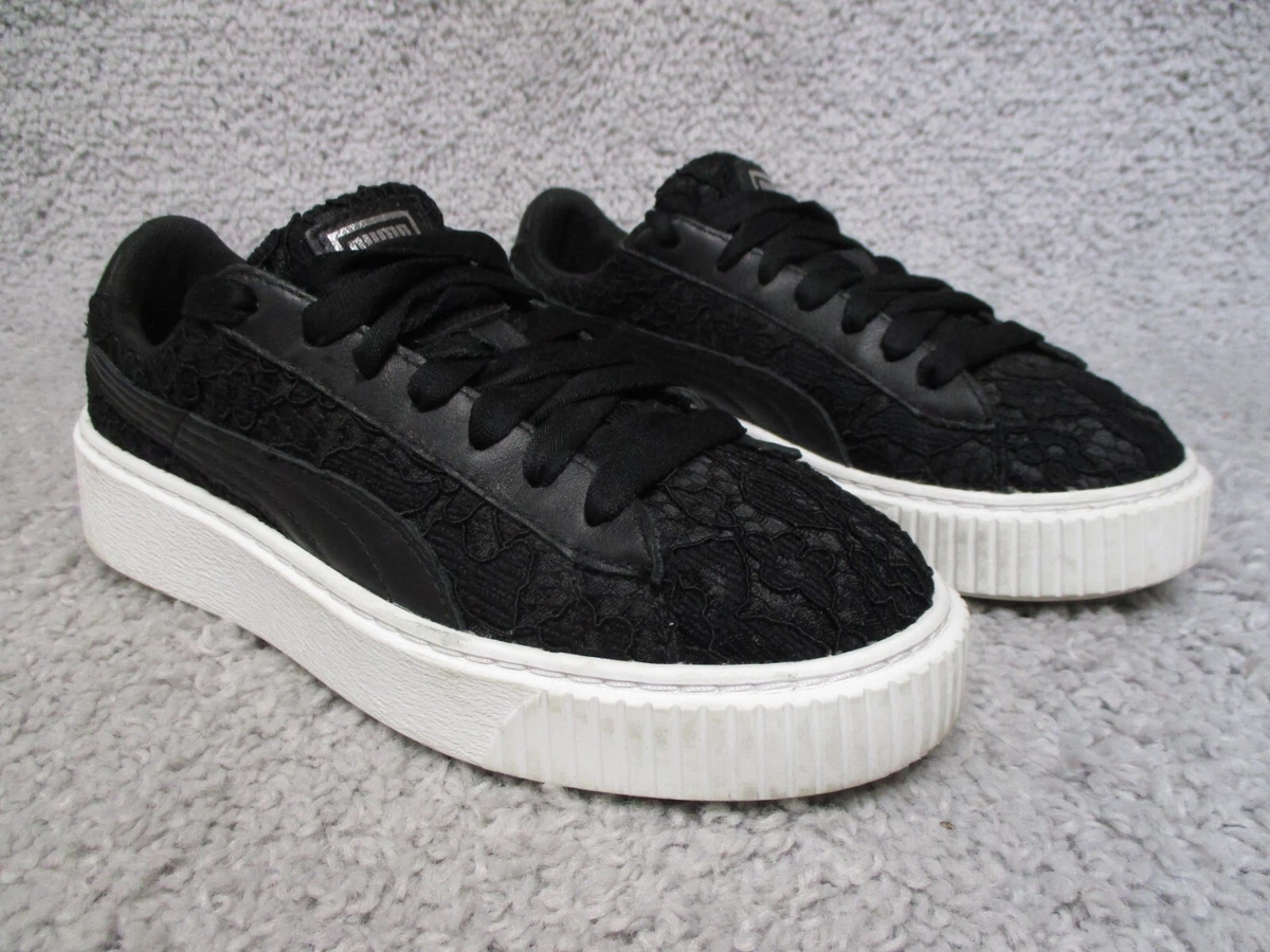 Puma basket platform sales schwarz weiß