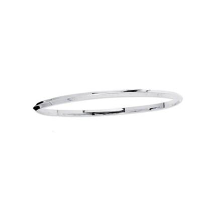 14k Weißgold 8'' Slip-On Stapelbar Mode Armreif/Armbänder 2,3 Gramm 2,25 mm