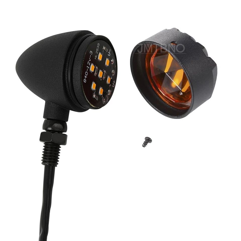 Luz ámbar señales de giro para motocicleta Harley Davidson Sportster XL1200 XL883N Foto 4 de 4
