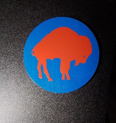 Buffalo Bills Decal ~ Custom Made Coaster Magnet- Standing Buffalo,  Josh Allen 