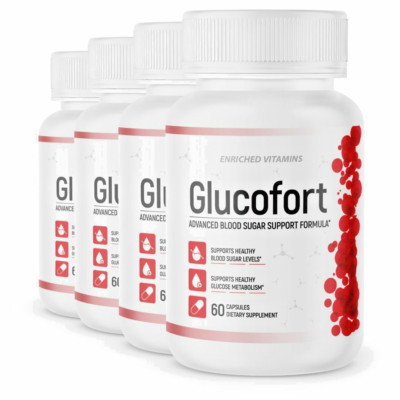 (4 PACK) Glucofort Advanced Formula Cholesterol Blood Sugar Glucose Support