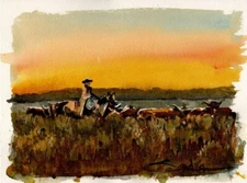 Herder : Sandra Watercolors™ California : ORIGINAL PAINTING