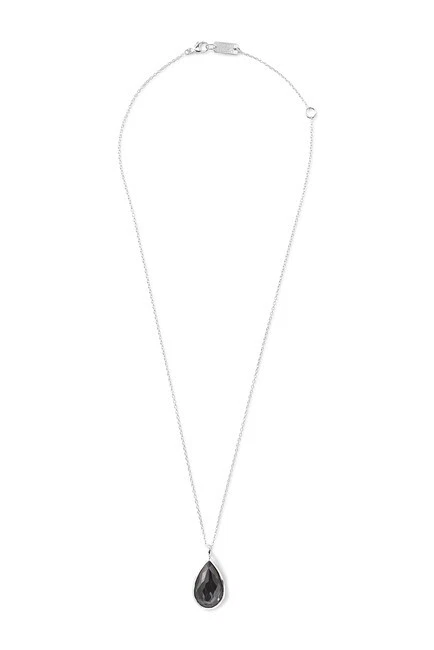 Ippolita Rock Candy .925 Sterling Silver Hematite Pear Cut Pendant Necklace $426 - Image 2 of 2