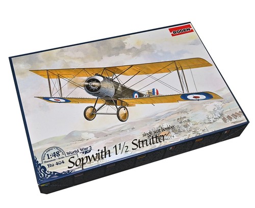Sopwith 1 1/2 Strutter Bomber Aircraft 1/48 Scale Plastic Model Kit RODEN 404