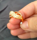 Hypoallergenic Gold Plated Stainless Steel Fashion Ring Cubic Zirconia 8 — photo 4