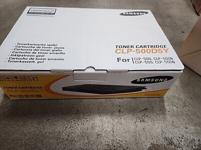 New! OEM Samsung CLP-500D5Y toner cartridge Yellow  for CLP-500 Series /SEALED