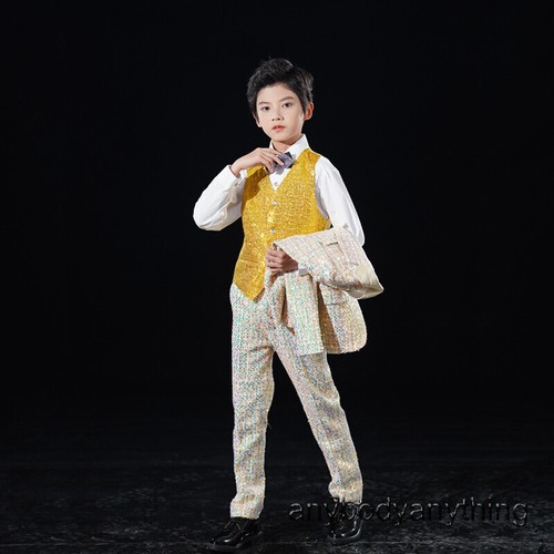 British Children Kid's Boy's Formal Stage Slim Suits Vest Pants Evening Party Sz - Picture 23 of 33