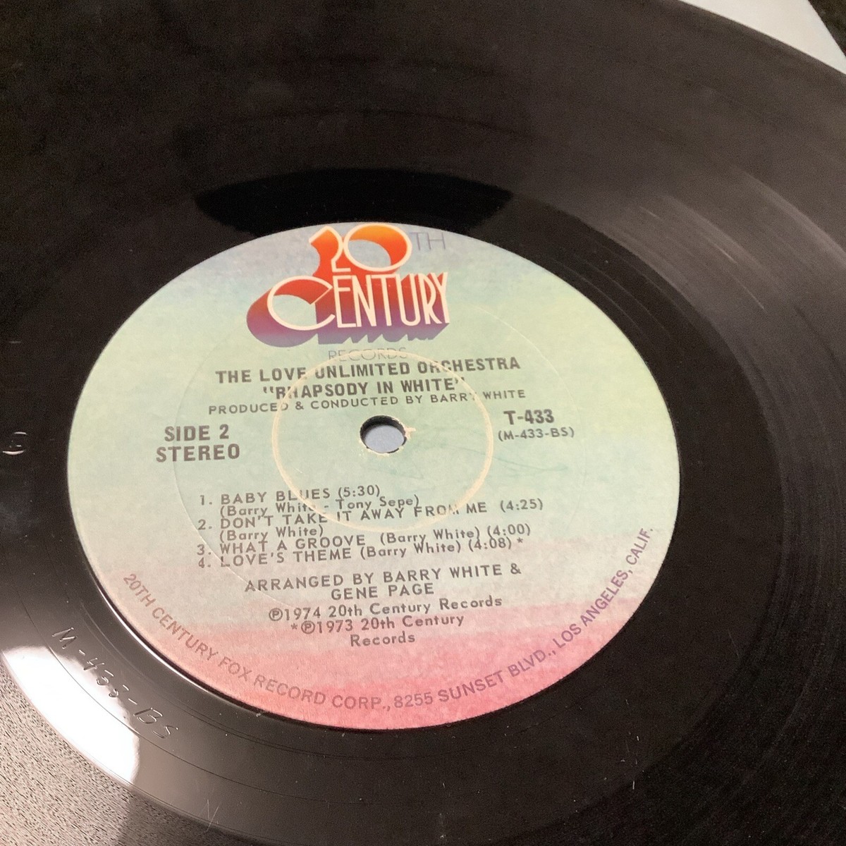 Barry White Love Unlimited Orchestra Rhapsody In White LP 20