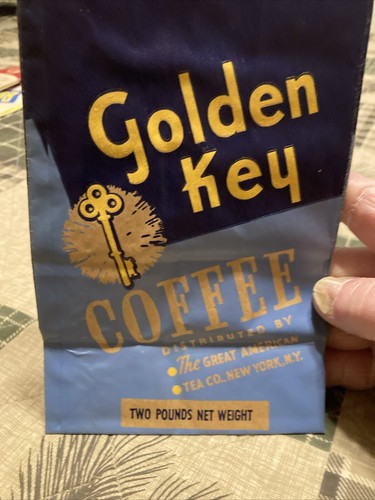 Coffee Paper Bags Golden Key Coffee 2 Pounds Bags Unused - Picture 4 of 8