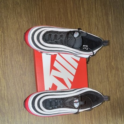 Nike Air Max 97 Black Red White Low Top Sneaker New with Box GS 7