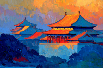 Forbidden City China 36x24 Giclée Art Print Ltd 1/25 Signed COA Rombley H8